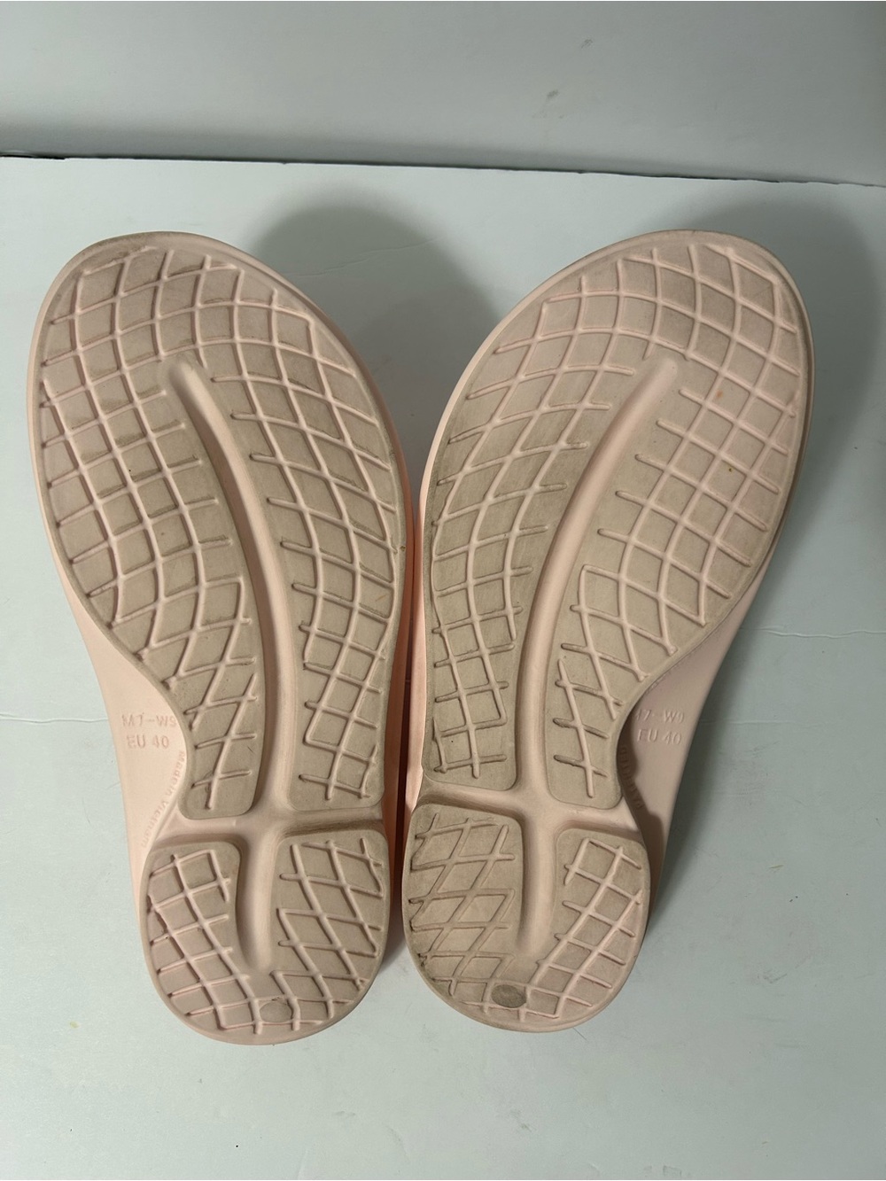 Oofos OOmega OOahh Slide Womens 9 Pink Stardust Platform Recovery Sandals Shoes - Picture 7 of 10